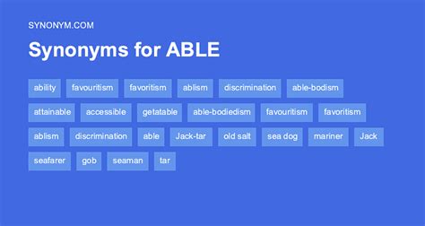 synonyms for be able to